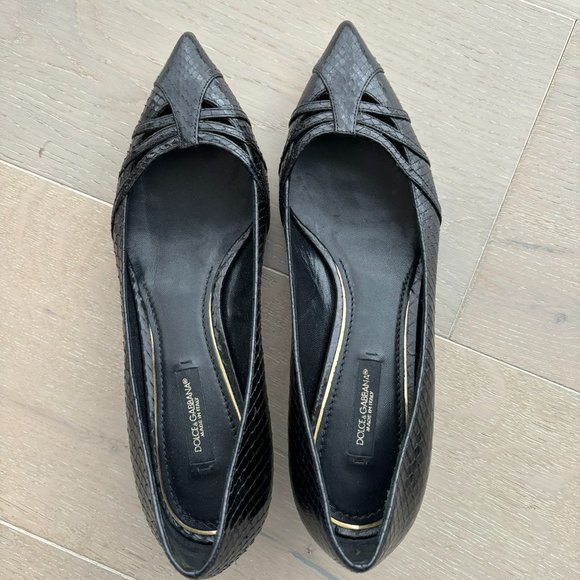 Dolce & Gabbana black flats size 6 - Picture 4 of 8
